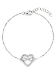 S.Oliver Srebrna bransoletka z elementem ozdobnym rozmiar: onesize. Szare bransoletki S.Oliver, z cyrkonią, srebrne. Za 121.99 zł.