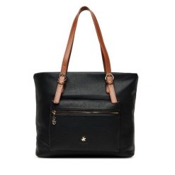 Torebka Beverly Hills Polo Club. Czarne shopper Beverly Hills Polo Club, bez wzorów, bez dodatków. Za 249.99 zł.