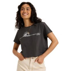 Koszulka z krótkim rękawem dla Kobiety PEOPLE SPEAK. Czarne koszulki sportowe Roxy, bez wzorów, z bawełny, bez ramiączek. Za 129.99 zł.