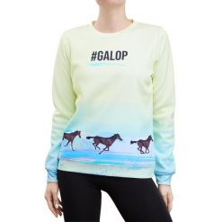 Bluza jeździecka damska GALOP WEAR konie w galopie #Galop. Niebieskie bluzy GALOP WEAR, m, bez wzorów, z materiału, bez kaptura. Za 279.00 zł.