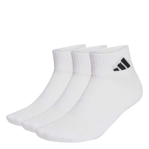 SKARPETY CUSHIONED SPORTSWEAR ANKLE SOCKS, 3 PARY. Białe skarpety Adidas, bez wzorów, z bawełny. Za 54.95 zł.