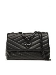 Tory Burch Torebka Kira Chevron Powder 90856 Czarny. Czarne torebki klasyczne Tory Burch, bez wzorów, ze skóry, bez dodatków. Za 2,249.00 zł.