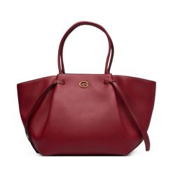 Torebka Guess. Czerwone shopper Guess, z aplikacjami, bez dodatków. Za 674.99 zł.