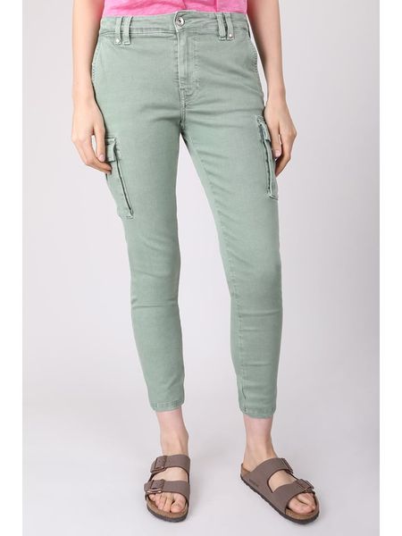Blue Fire Dżinsy "Cargo" - Tapered fit - w kolorze oliwkowym rozmiar: W28/L29. Zielone jeansy Blue Fire, l, z aplikacjami. Za 139.95 zł.