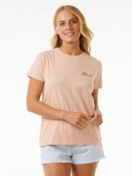Rip Curl Koszulka "Wild Bloom Standard" w kolorze beżowym rozmiar: S. Brązowe bluzki Rip Curl, s, bez wzorów, z bawełny, bez kołnierzyka, bez ramiączek. Za 62.03 zł.