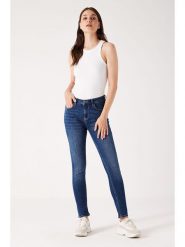 Garcia Dżinsy - Skinny fit - w kolorze granatowym rozmiar: W27. Niebieskie jeansy Garcia, z aplikacjami. Za 173.99 zł.