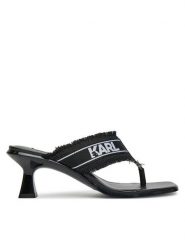 KARL LAGERFELD Japonki Panache II KL30104 Czarny. Czarne klapki KARL LAGERFELD, bez wzorów, z materiału, bez obcasa. Za 569.99 zł.