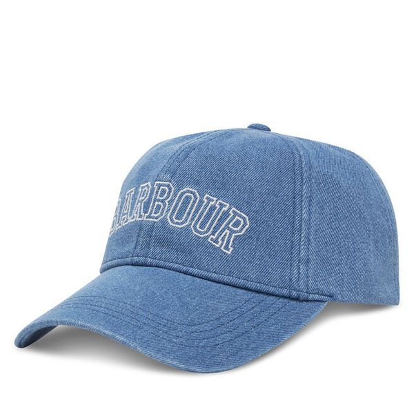 Czapka z daszkiem Barbour. Niebieskie czapki Barbour, bez wzorów, z denimu. Za 119.99 zł.
