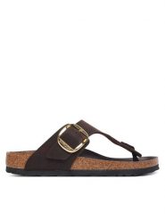Birkenstock Japonki Gizeh Big Buckle 1033002 Brązowy ciemny. Brązowe klapki Birkenstock, bez wzorów, ze skóry, bez obcasa. Za 611.99 zł.