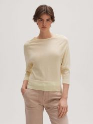 OPUS Sweter "Potura" w kolorze żółtym rozmiar: 38. Żółte swetry Opus, bez wzorów, bez ramiączek. Za 122.96 zł.