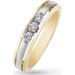 RABAT Pierścionek Złoty - złoto 585, Brylant 0,20ct. Żółte pierścionki W.KRUK, z brylantem, złote. W wyprzedaży za 1,969.00 zł.
