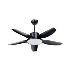 Wentylator sufitowy z lampą LOUVET Z pilotem LED Czarny. Nawilżacze powietrza BLmeble. W wyprzedaży za 716.00 zł.