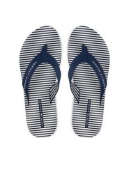 Tommy Hilfiger Japonki Th Ithaca Stripe Summer Sandal FW0FW09192 Granatowy. Niebieskie klapki TOMMY HILFIGER, bez wzorów, z materiału, bez obcasa. Za 169.99 zł.