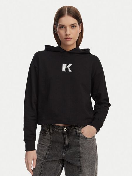 Karl Lagerfeld Jeans Bluza B2W20037 Czarny Regular Fit. Czarne bluzy Karl Lagerfeld Jeans, l, bez wzorów, z bawełny, bez kaptura. Za 332.99 zł.