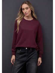 Street One Sweter w kolorze bordowym rozmiar: 40. Czerwone swetry Street One, bez wzorów, z bawełny, bez ramiączek. Za 144.24 zł.