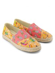 TOMS Espadryle w kolorze pomarańczowo-różowym rozmiar: 38,5. Pomarańczowe espadryle Toms, bez wzorów, bez obcasa, bez zapięcia. Za 129.95 zł.