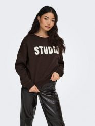 ONLY Bluza w kolorze brązowym rozmiar: XS. Brązowe bluzy Only, xs, bez wzorów, bez kaptura. Za 85.45 zł.