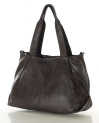 Torebka kuferek skórzana na ramię z miękkiej skóry MARCO MAZZZINI ciemny brąz. Brązowe torby na ramię bez wzorów, ze skóry, klasyczne, na ramię, bez dodatków. Za 629.00 zł.