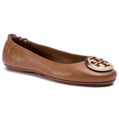 Baleriny Tory Burch. Brązowe baleriny Tory Burch, bez wzorów, bez obcasa. Za 1,249.00 zł.