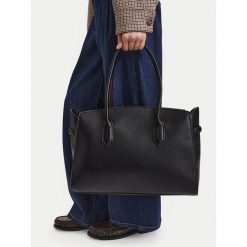 Torebka JENNY. Czarne shopper Jenny, bez wzorów, bez dodatków. Za 159.99 zł.