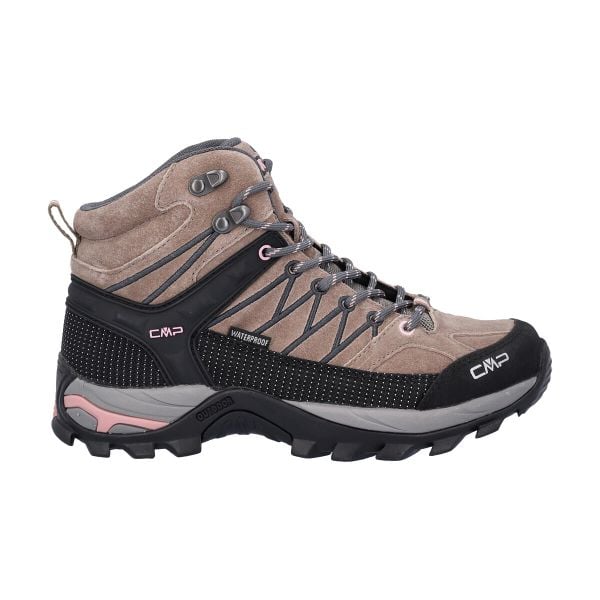 Damskie buty trekkingowe CMP Rigel Waterproof. Brązowe trekkingi CMP, z materiału, trekkingowe. Za 399.99 zł.