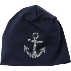 Czapka beanie z dżerseju ze sztrasami bonprix niebieski - kotwica. Czapki bonprix. Za 21.99 zł.