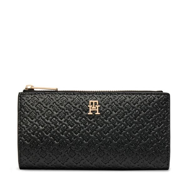 Portfel Tommy Hilfiger. Czarne portfele TOMMY HILFIGER, bez wzorów. Za 289.99 zł.