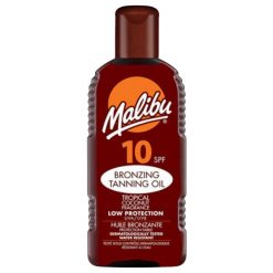 Malibu Bronzing Tanning Oil olejek do opalania brązujący tropikalny kokos SPF10 Ochrona przeciwsłoneczna 200 ml. Kremy do opalania Malibu. Za 54.99 zł.
