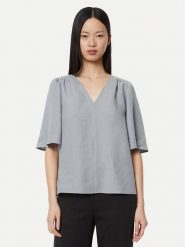 Marc O'Polo Bluzka 403 1305 41115 Niebieski Relaxed Fit. Niebieskie bluzki Marc O'Polo, bez wzorów, ze lnu, bez kołnierzyka, bez ramiączek. Za 309.99 zł.