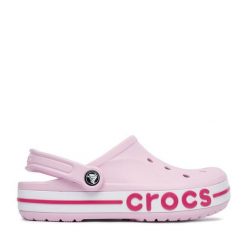 Klapki Crocs. Czerwone klapki Crocs, bez wzorów, bez obcasa. Za 229.99 zł.