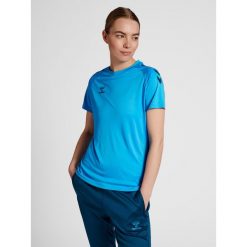 Koszulka damska Hummel Core Poly. Niebieskie koszulki sportowe Hummel, bez wzorów, bez ramiączek, do piłki ręcznej. Za 133.50 zł.