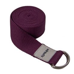 Pas do jogi Premium - Bawełna - 250 cm. Fioletowe paski VIRTUFIT, bez wzorów, z bawełny, sportowe. Za 68.00 zł.