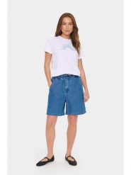 SAINT TROPEZ Koszulka w kolorze białym rozmiar: XS. Białe bluzki Saint Tropez, xs, bez wzorów, z bawełny, bez kołnierzyka, bez ramiączek. Za 56.99 zł.