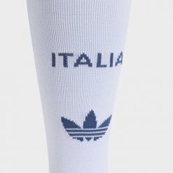 Getry wyjazdowe Włochy 26. Niebieskie legginsy sportowe Adidas, l, bez wzorów, z bawełny, na fitness i siłownię. Za 99.95 zł.