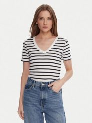 Tommy Hilfiger T-Shirt WW0WW40584 Biały Regular Fit. Białe t-shirty TOMMY HILFIGER, xxs, bez wzorów, z bawełny, bez kołnierzyka, bez ramiączek. Za 219.99 zł.