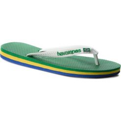 Japonki HAVAIANAS - Brasil Layers Cf 41407152703 Green. Białe klapki Havaianas, bez wzorów, z materiału, bez obcasa. W wyprzedaży za 99.00 zł.