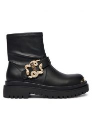 Just Cavalli Botki 79RA3S95 ZSS76 Czarny. Czarne botki Just Cavalli, bez wzorów, ze skóry, bez obcasa, na płaskiej podeszwie, bez zapięcia. Za 989.99 zł.