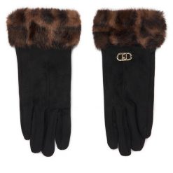 Rękawiczki Liu Jo. Czarne rękawiczki Liu Jo, bez wzorów, z dzianiny. Za 199.99 zł.