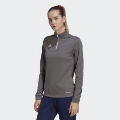 Bluza piłkarska damska Adidas Entrada 22 Training Top. Szare bluzy Adidas, xs, bez wzorów, bez kaptura. Za 113.96 zł.
