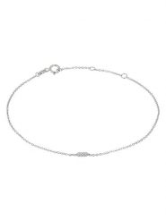 DIA DIAMONDS Srebrna bransoletka z diamentami rozmiar: onesize. Szare bransoletki DIA DIAMONDS, z diamentem, srebrne. Za 82.95 zł.