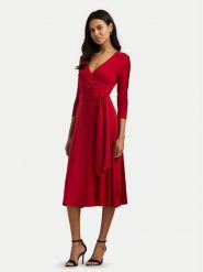 LAUREN RALPH LAUREN Sukienka codzienna 250769904040 Czerwony Regular Fit. Czerwone sukienki Lauren Ralph Lauren, na co dzień, bez wzorów, z syntetyku, bez kołnierzyka, bez ramiączek, proste. Za 569.99 zł.