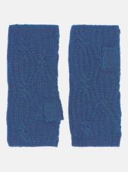 Perfect Cashmere Kaszmirowe mitenki "Jelo" w kolorze niebieskim rozmiar: onesize. Niebieskie rękawiczki Perfect Cashmere, bez wzorów, z kaszmiru. Za 130.99 zł.
