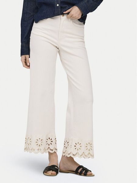 ONLY Jeansy Madison 15372378 Kremowy Straight Leg. Białe jeansy Only, l, bez wzorów. Za 161.99 zł.