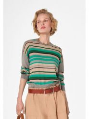 Rodier Sweter w kolorze zielono-beżowym rozmiar: S. Brązowe swetry Rodier, s, bez wzorów, bez ramiączek. Za 169.67 zł.