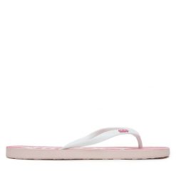Japonki Roxy. Białe klapki Roxy, bez wzorów, bez obcasa. Za 55.99 zł.