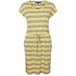 Vero Moda Sukienka damska April SS Short Dress GA Noos Yarrow Stripe s (rozmiar XS). Sukienki Vero Moda, s, bez wzorów, bez kołnierzyka, bez ramiączek. W wyprzedaży za 43.00 zł.