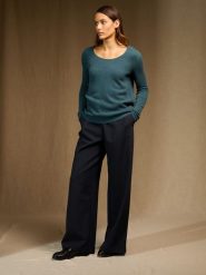 Perfect Cashmere Kaszmirowy sweter "Kelley" w kolorze turkusowym rozmiar: M. Niebieskie swetry Perfect Cashmere, m, bez wzorów, z kaszmiru, bez ramiączek. Za 521.99 zł.