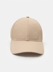 Bawełniana czapka baseballowa - beżowy. Brązowe czapki Sinsay, bez wzorów, z bawełny. Za 9.99 zł.