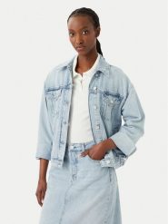 Tommy Jeans Kurtka jeansowa DW0DW23471 Niebieski Relaxed Fit. Niebieskie kurtki Tommy Jeans, xs, bez wzorów, z bawełny, bez kaptura. Za 649.99 zł.