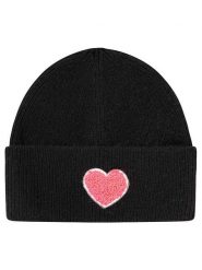 Zwillingsherz Czapka "Heart" w kolorze czarnym rozmiar: onesize. Czarne czapki Zwillingsherz, bez wzorów, z materiału. Za 139.95 zł.